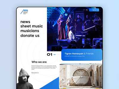 Armenian National Music - Website Design armenia armenian design designer music responsive ui ux website