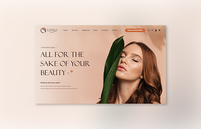 Estilo Salon - Beauty Salon Website beauty landing page makeup salon template ui design uiux user interface web design website