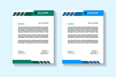 corporate modern letterhead design template layout
