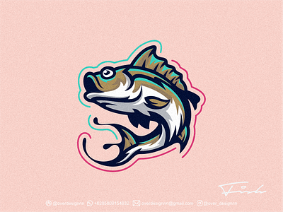 Fish Illustration branding design fish graphic design identity illustration logo mark tshirt vector