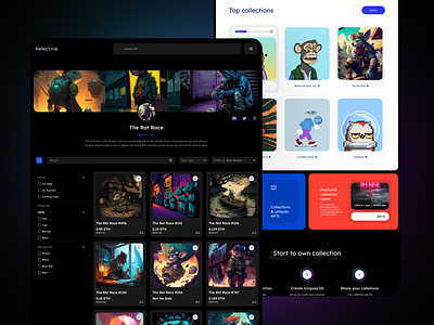 NFT Marketplace - Kollect.me collection crypto homepage marketplace marketplace crypto modern nft nft art nft collection nft crypto nft marketplace product list products ui ui design uiux ux design website