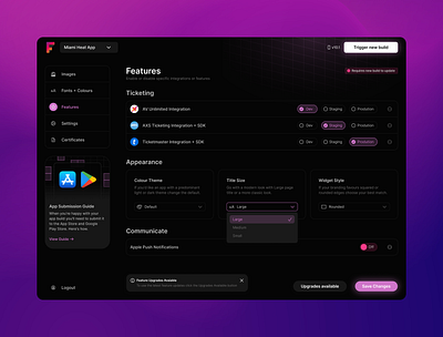 App Builder Dark Mode app dark mode design interface ui ux