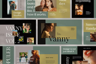 Vanny - Brand minimal Powerpoint abstract business clean corporate download google slides keynote pitch deck powerpoint powerpoint template pptx presentation presentation template professional slides template ui ux web website