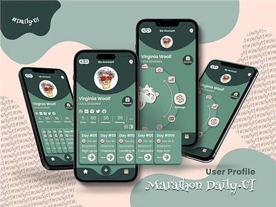#DailyUI Marathon Days #006 dailyui design graphic design illustration mobileapp mobiledesign ui ui ux uidesign userprofile vector web design website