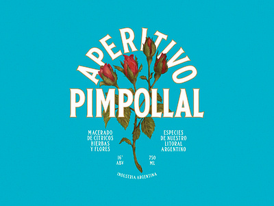 Label Design Aperitivo Pimpollal apparel design botlle branding design graphic design illustration label layouts logo print ui vector