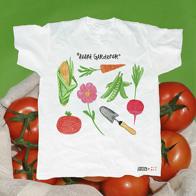 Courtney Barnett T-shirts colored pencil courtney barnett design handletter illustration merch merch design music t shirt vegetables