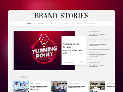 Brand Stories branding design ui ux web development