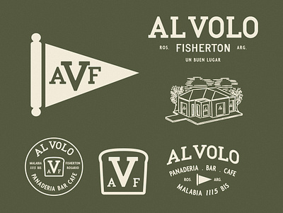 Branding design Bakery and Coffee ( Al Volo ) apparel design branding design graphic design illustration layouts layouts bakery logo vector