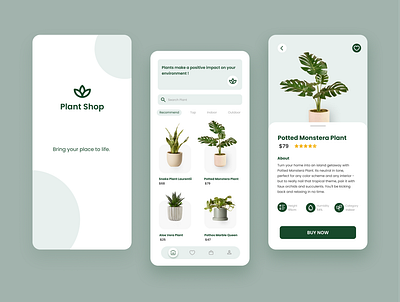 Plant Shop Mobile App🌱 app application design figma logo mobile app order plant plant app shop ui ux ux design