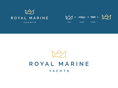 Logo Design For Royal Marine Yachts branding design graphic design illustration logo logotype typography vector