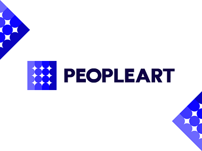 PeopleArt animation app bold brand brand identity branding design graphic design icon illustration logo logo design minimal modern peopleart typography ui ux vector