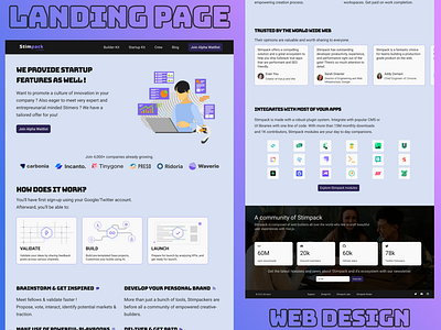 Stimpack - Web Design design landing page ui ui ux design ux web design website design