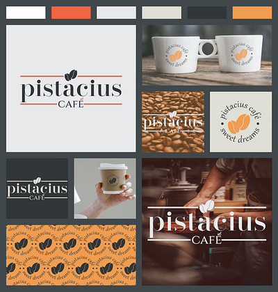 café pistacius coffee graphic design logo logodesign vector