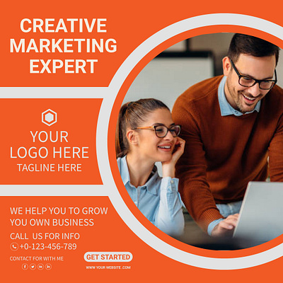 creative marketing social media post logo design branding creative marketing design graphic design logo social media design social media post typography