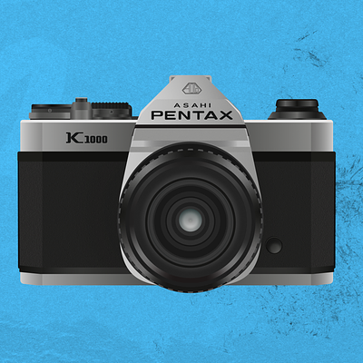 Pentax K1000 Camera Vector 35mm camera 35mm film adobe illustrator art camera design digital film film camera graphic graphic design illustration k1000 pentax pentax k1000 vector