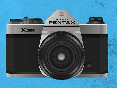 Pentax K1000 Camera Vector 35mm camera 35mm film adobe illustrator art camera design digital film film camera graphic graphic design illustration k1000 pentax pentax k1000 vector