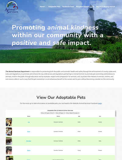 Wakulla Animal Services | WordPress Website