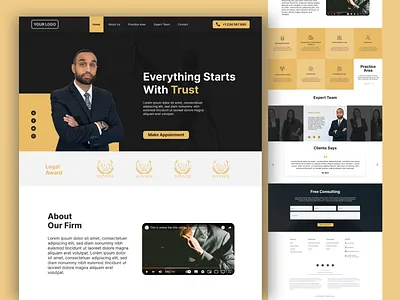 Lawyer Landing Page landing page lawyer web page ui uiux design ux web design