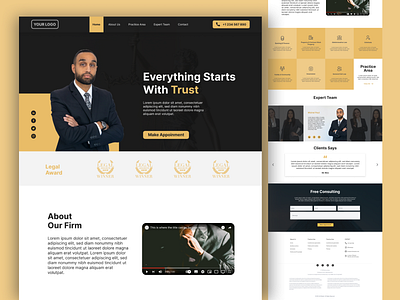 Lawyer Landing Page landing page lawyer web page ui uiux design ux web design