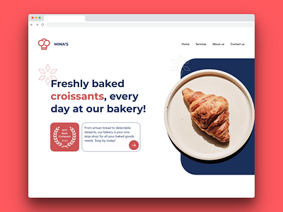 Bakery Landing Page Hero bakery figma hero landing pastry website