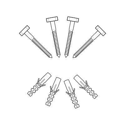 Screw & Hoks instruction manual instructional design instructional illustration line art technical illustration user manual vector