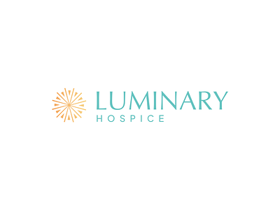 Luminary Hospice Logo health care health care logo hospice logo logo design logo designer luminary optima font orange teal yellow