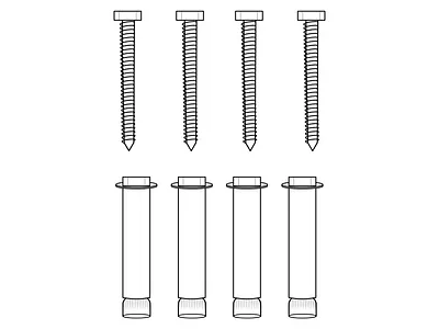 Screws instruction manual instructional design instructional illustration line art technical illustration user manual vector