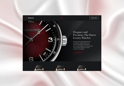 Day 84 - Relex hero section landing page luxury luxury watch ui watch web design