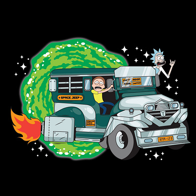 Space jeep! graphic design illustration vector
