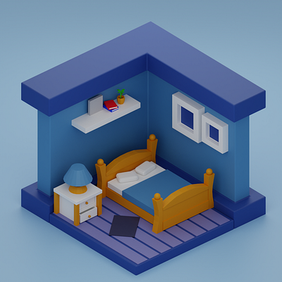 3D Lowpoly Room 3d blender3d design
