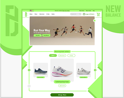 Website Design - New Balance branding design figma website design new balance ui wbsite design web design