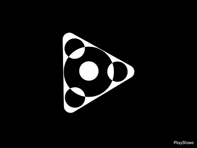 Play Share App Icon logo mark app icon design black and white logo brand identity branding clean design creative logo ecommerce geometric graphic design logo minimal minimalist logo modern logo play play icon play logo professional logo share logo simple logo vector