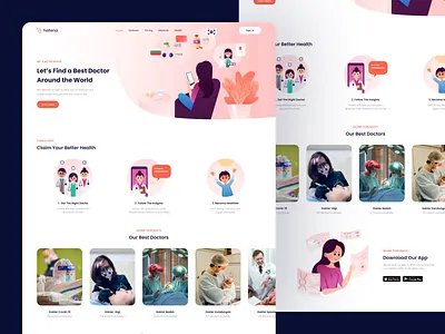 Doctor Consultation Website bussiness consultation design doctor figma health illustration landing page ui website