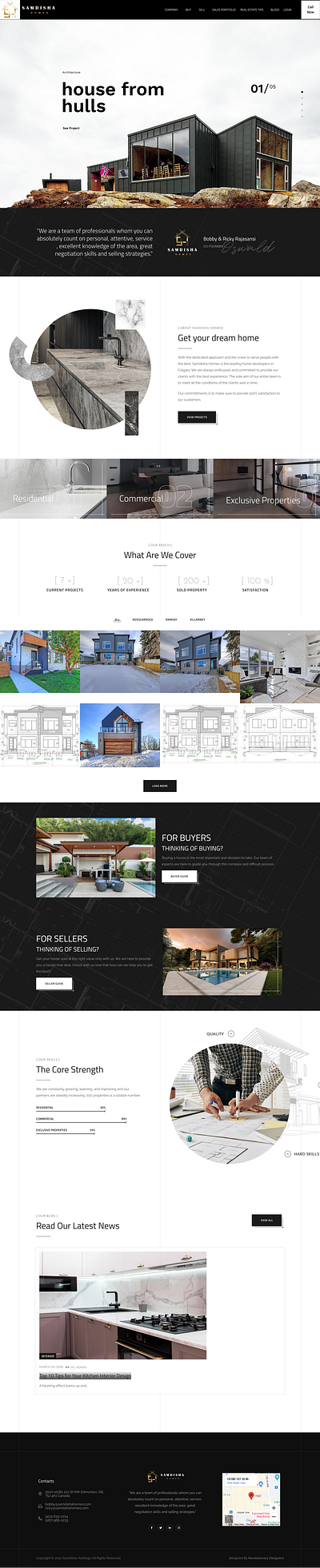 Real Estate Website landing page