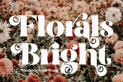 Florals Bright Serif Font font fonts lettering logo serif serif font typeface typography