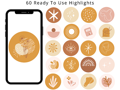 60 Boho Instagram Highlight Covers boho instagram highlights branding instagram covers instagram story covers instagram story icons