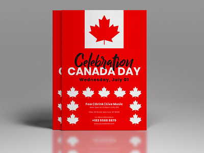 Canada Day Flyer Template by graphicsunday on Dribbble