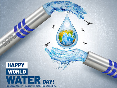 BSTL wishes you a happy World Water 3d branding graphic design logo motion graphics ui