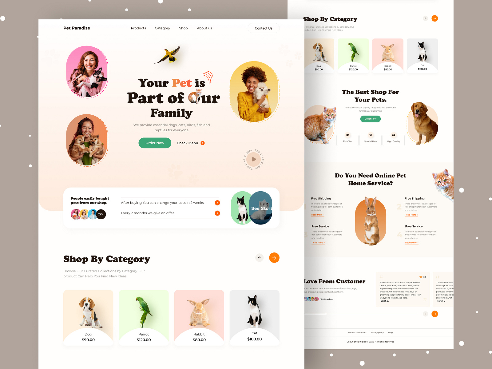 Pet Store Landing Page by Al Imran Khan on Dribbble