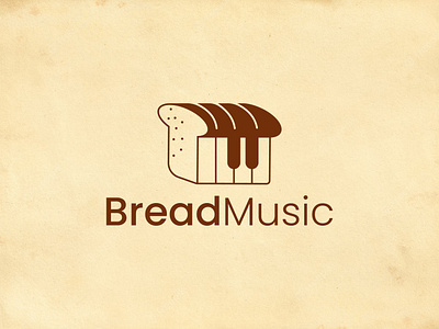 Bread Music Logo branding bread logo bread music logo business logo combination logo creative logo food logo music logo