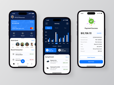 Artho - Mobile Banking App bank clean credit card design finance financial fintech mobile mobile banking mobile banking app money payment savings sending success transaction transfer ui ui design uiux