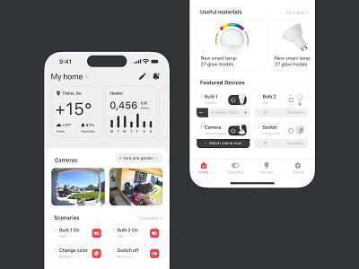 EKF Smart Home Mobile App app application clean design interaction interface ios iphone iphone14 modern smart devices smart home ui ux