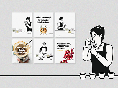Social Media for Coffee Roastery. branding coffee roastery graphic design illustration instagram japanese marketing minimalist social media