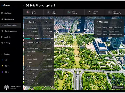 Dashboard for drone operators app app design dashboard design desktop app drone operator dashboard drones graphic design personal customization photography product design ui ux uxui
