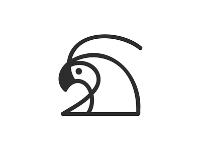 Line Art Parrot! beak bird brand branding design icon illustration line art logo logo design mark minimal monoline parrot stroke symbol