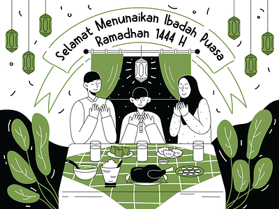 Ramadhan Illustration design dua flat illustration graphic design iftar illustration islam muslim puasa ramadan ramadan 1444 h ramadan illustration ramadan market ramadankareem ramadanmubarak sharing simple vector