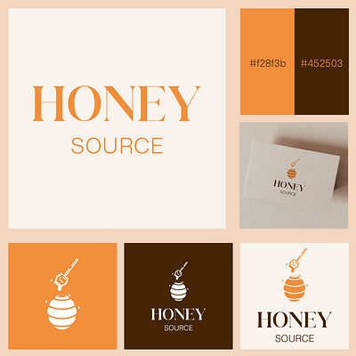 Honey source - logo design brandidentity branding design graphic design honey logo label design logo logo design packaging