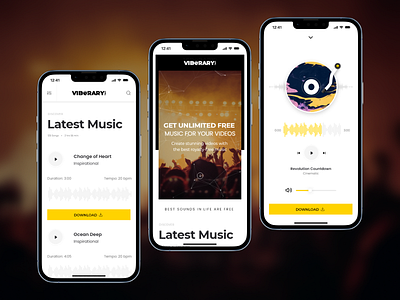 Music Download Web App music responsive ui