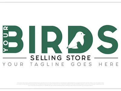 Birds Selling Store Logo Design Template. adobe illustrator birds store branding business logo design free graphic design icon illustration logo logo design logo maker logodesign pet store pet store logo professional template typography vreative