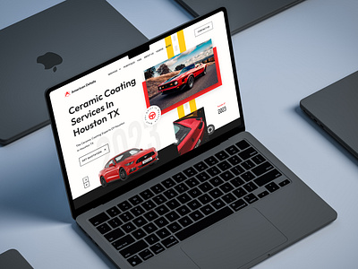 American Details adobe xd american car app car color design figma garage hero page motor repair ui ux vehicle website